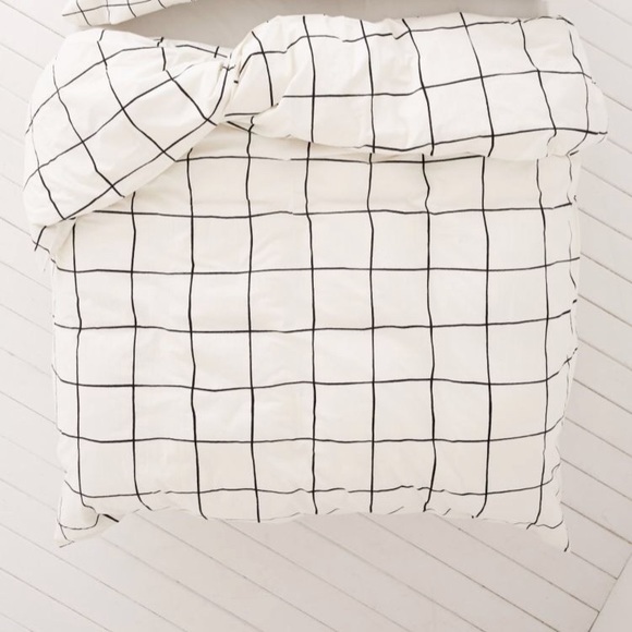 Urban Outfitters Bedding Wonky Grid Duvet Cover Poshmark